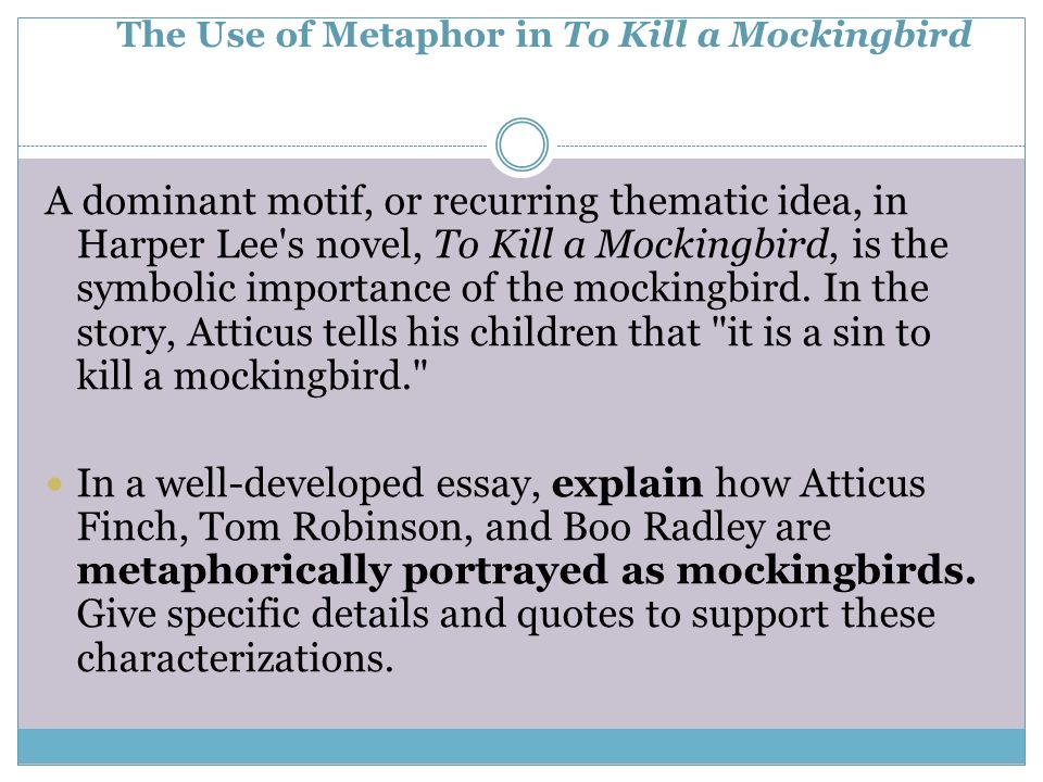 Thesis Statement For To Kill a Mockingbird